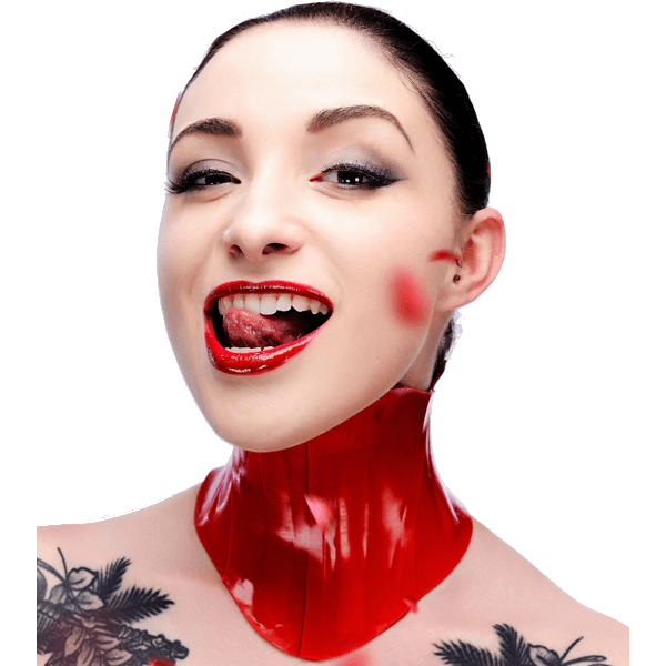 latex rubber neck corset