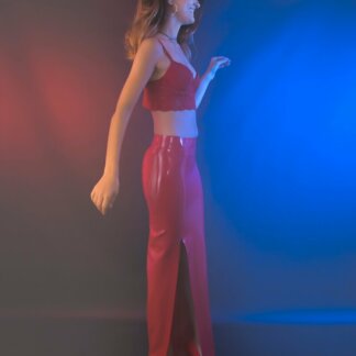 latex long skirt