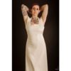 Nigella Latex Apron in white – handmade latex clothing UK