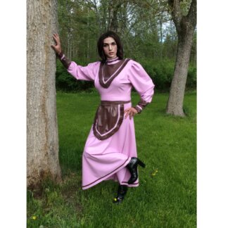 Latex long maid dress