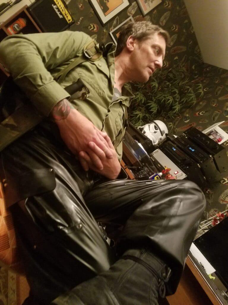 latex cargo pants
