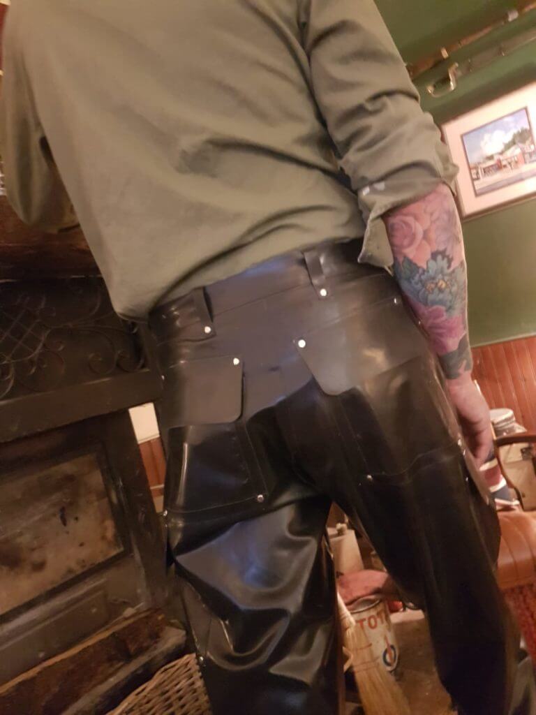 latex cargo pants