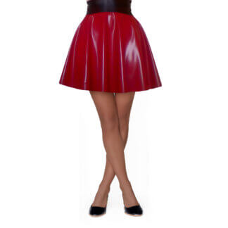Rubber Skater Mini Skirt