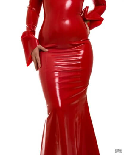 Morticia Addams latex dress - Image 7