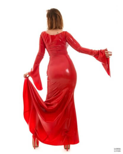 Morticia Addams latex dress - Image 8
