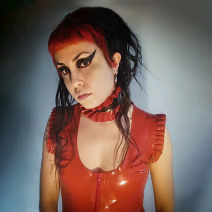 Latex Ruby Riot Outfit - Image 3